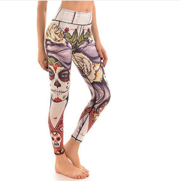 NEW LotusX™ Sugar Skull Leggings - Picture 2 of 9